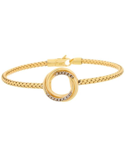 Meshmerise Metallic 18K Rose 0.1 Ct. Tw. Diamond Bangle