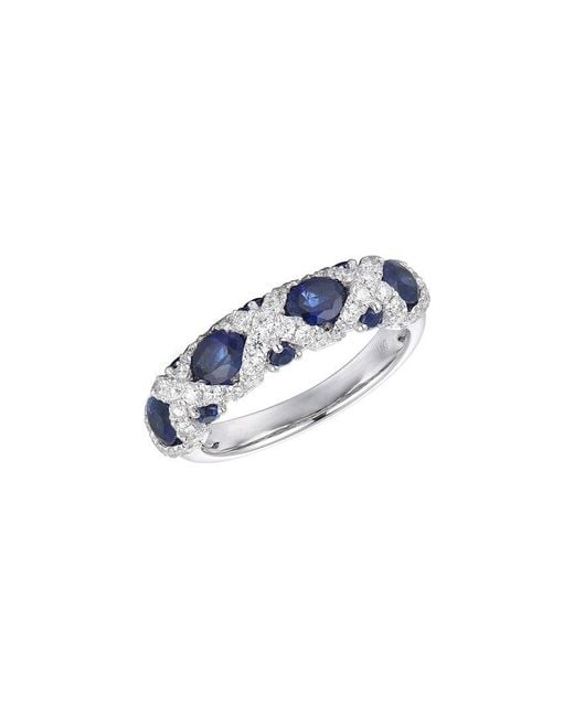 Gregg Ruth Blue 14K 2.46 Ct. Tw. Diamond & Sapphire Ring