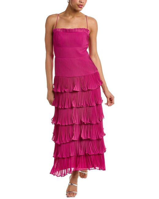 AMUR Pink Viola Midi Dress