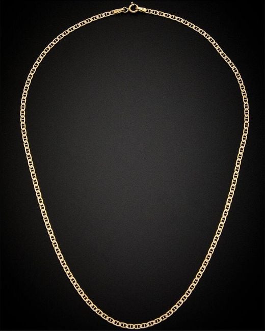 Italian Gold Black 14k Mariner Necklace