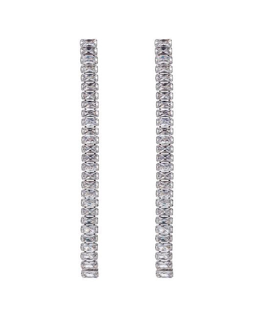 Eye Candy LA White Cz Crystal Drop Earring