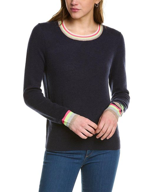 Lisa Todd Black Neon Crewneck Wool & Cashmere-blend Sweater