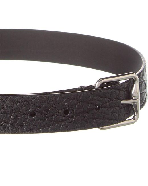 Burberry Black B Buckle Leather Belt