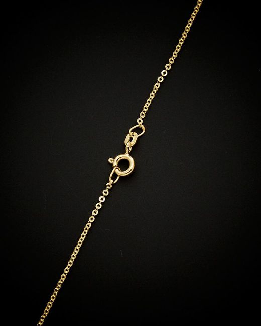 Italian Gold Black 14k Twist Oval Station Necklace