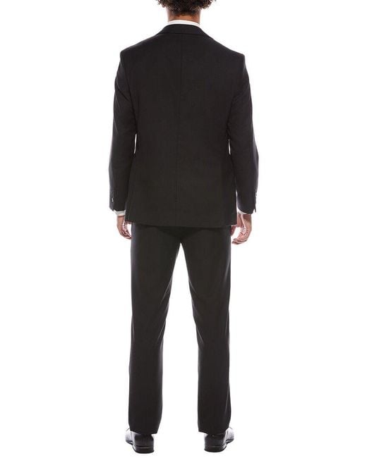 Scotch & Soda Black 2Pc Suit With Flat Front Pant for men