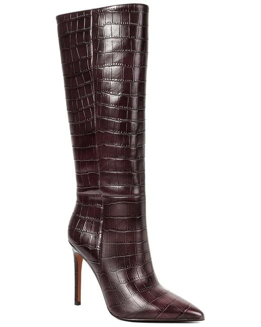 Tiffany & Fred Paris Brown Embossed Leather Boot