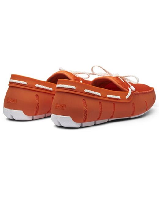 Swims Orange Braided Lace Loafer for men