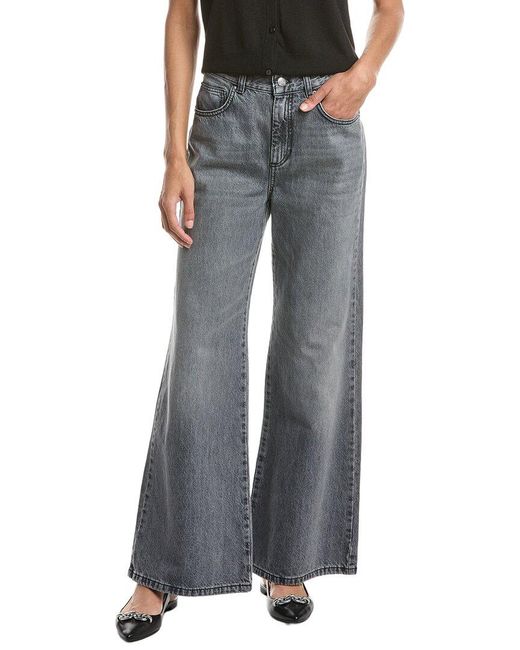 Marella Gray Wide-Leg Denim Trouser