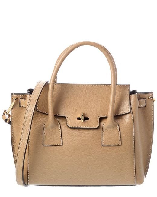 Italian Leather Natural Top Handle Tote
