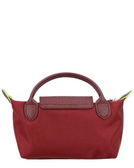 Longchamp Red Le Pliage Mini Canvas Bag