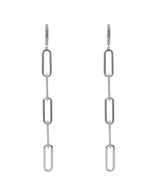 Crislu White Cz Earrings
