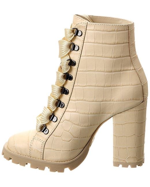 SCHUTZ SHOES Natural Zhara Leather Bootie