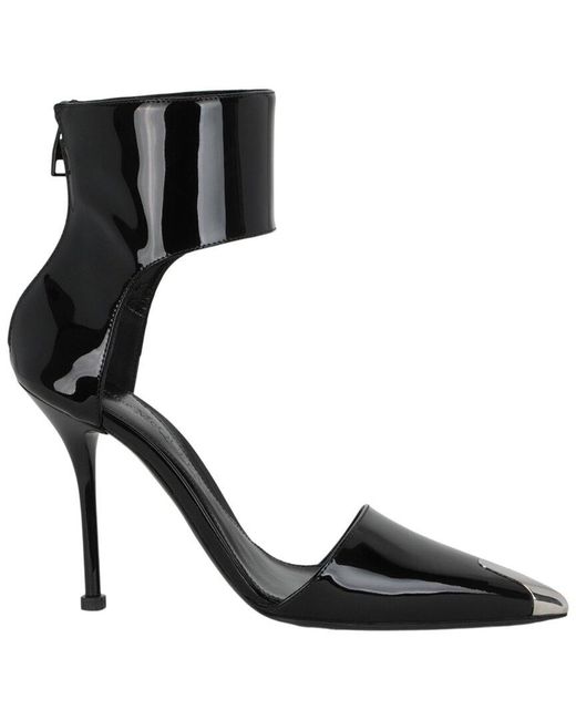 McQueen Black Punk Leather Pump
