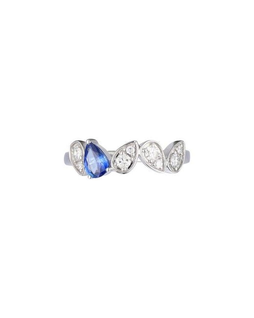 Gregg Ruth Blue 14K 0.68 Ct. Tw. Diamond & Sapphire Ring