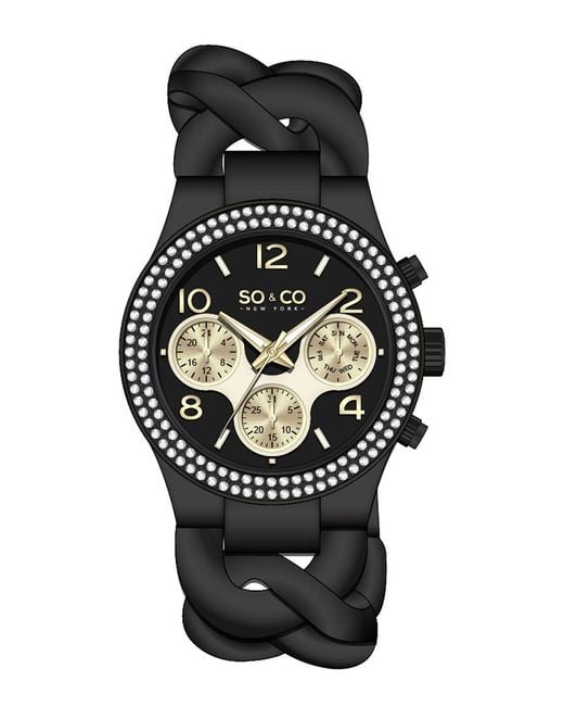SO & CO Black Soho Watch