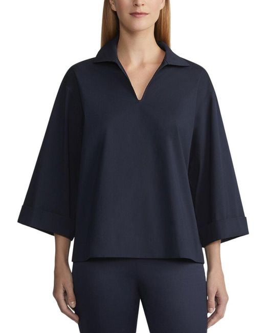 Lafayette 148 New York Blue Dales Shirt