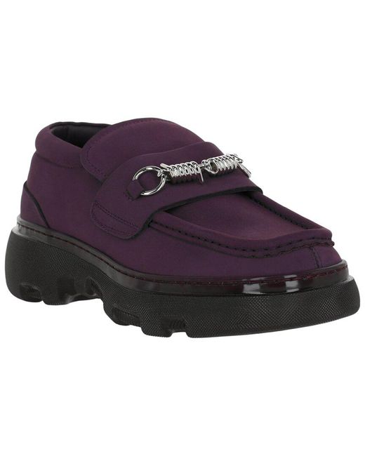 Burberry Purple Leather Loafer for men