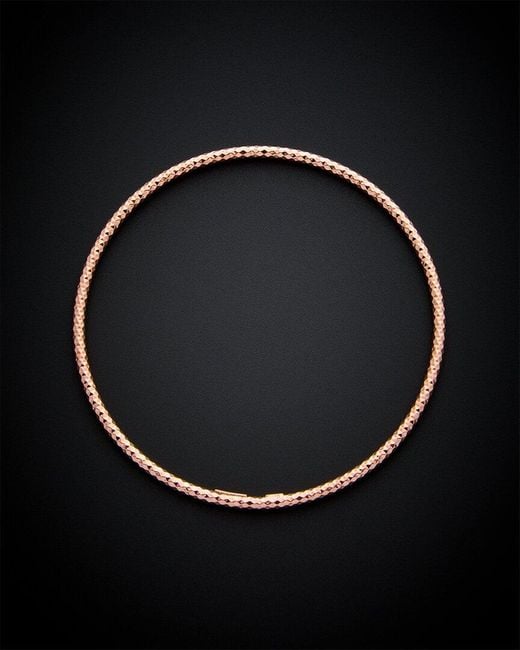 Italian Gold Black 14k Italian Rose Gold Bangle Bracelet