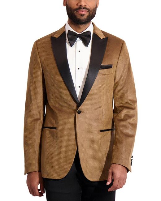 Ike Behar Natural Velvet Tuxedo Jacket for men