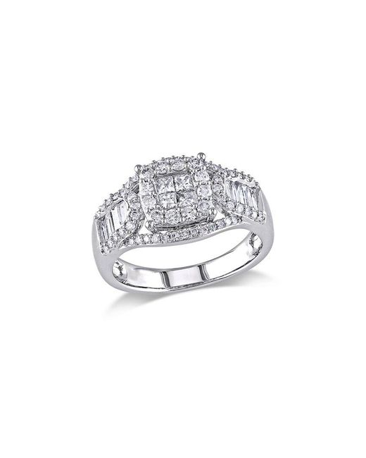 Rina Limor White 14k 1.08 Ct. Tw. Diamond Halo Ring