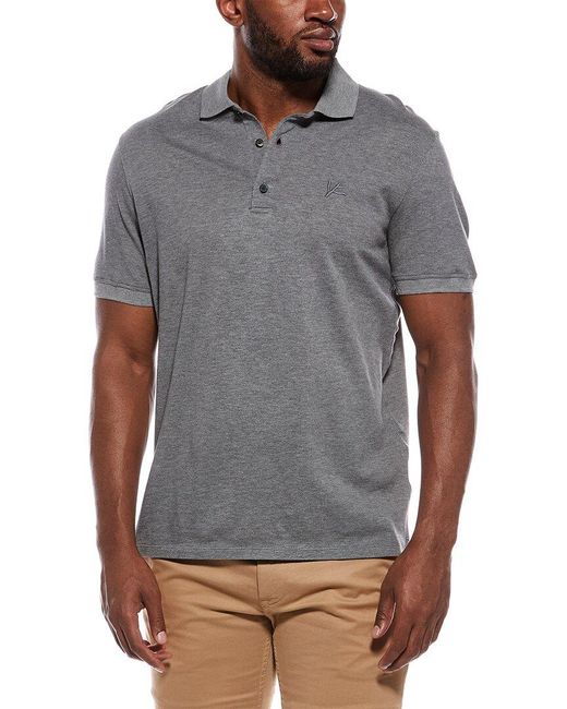 Isaia Gray The Logo Polo Shirt for men