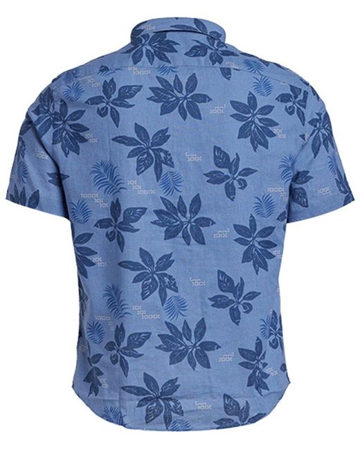 UNTUCKit Blue Classic Bairrada Linen-blend Shirt for men