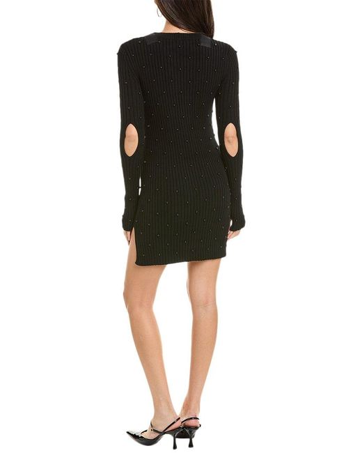 Helmut Lang Black Strap Knit Sweaterdress