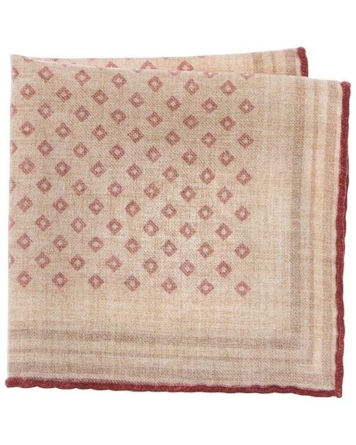 Brunello Cucinelli Pink Silk Pocket Square for men