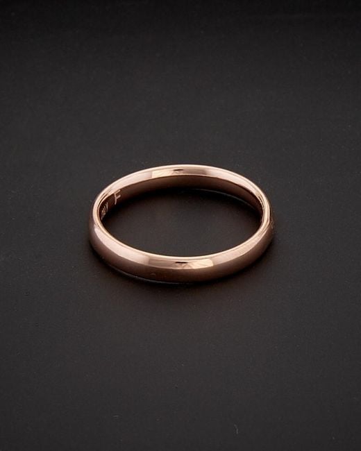Italian Gold Black 14k Italian Rose Gold Band Ring
