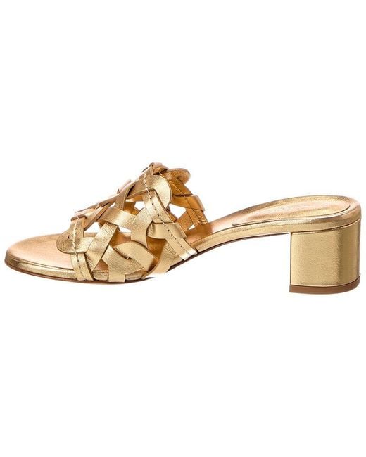 Gianvito Rossi Metallic Leather Sandal
