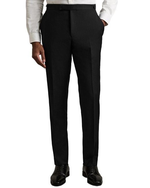 Reiss Black Aspire Weave Trouser for men