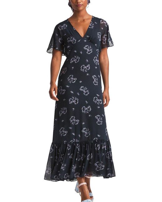 LoveShackFancy Black Kover Maxi Dress
