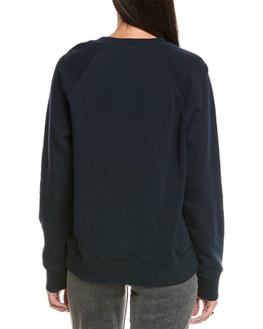 Zadig & Voltaire Blue Strass Heart Sweatshirt