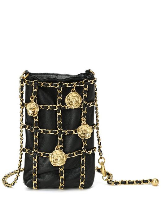 Tiffany & Fred Paris Black Leather Crossbody
