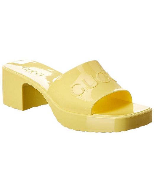 Gucci Yellow Rubber Slide