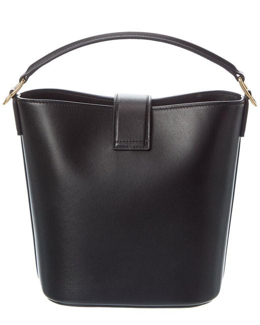 Céline Black Louise Small Leather Bucket Bag