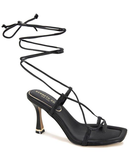 Kenneth Cole Belinda Leather Tie Up Strappy Sandals in Black Lyst UK