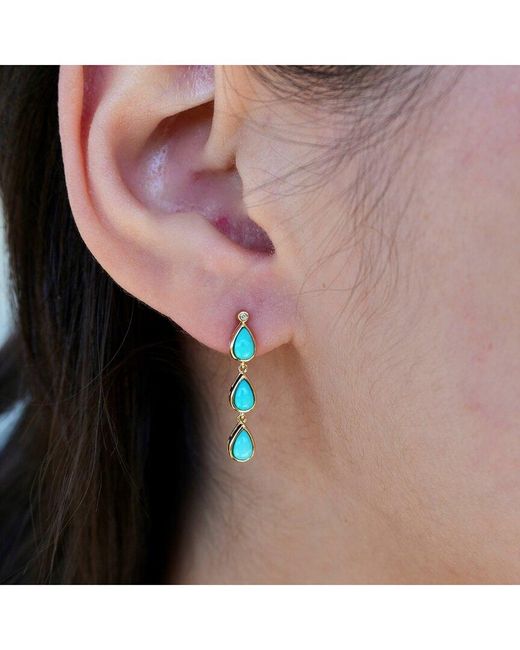 Kai Fine Jewelry Blue 14K 1.43 Ct. Tw. Diamond & Drop Earrings