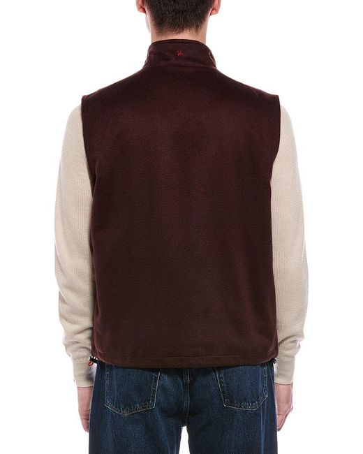 Isaia Brown Cashmere Vest for men