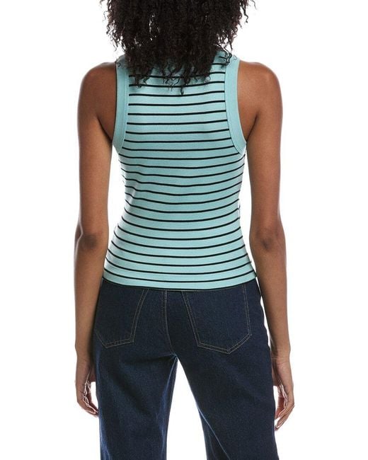 Michael Stars Blue Gina Ringer Tank Top