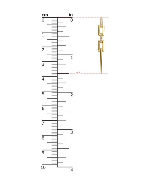 Rachel Glauber Metallic 14k Plated Cz Dangle Earrings