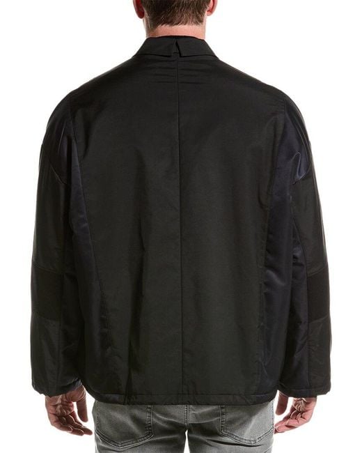 Valentino Black Wool-Trim Jacket for men