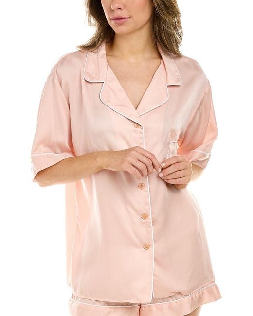 Ettitude Pink Sateen Sleepshirt