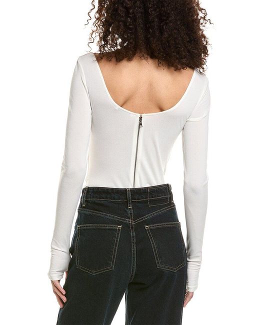 Alice + Olivia White Kalena Bodysuit