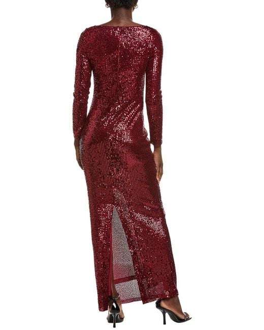 St. John Red Twist Gown