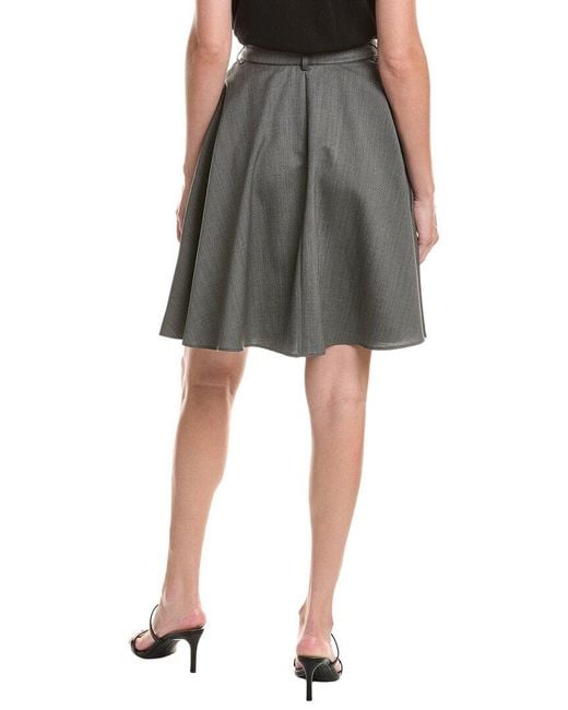 Officine Generale Gray Officine Generale Greta Wool Skirt