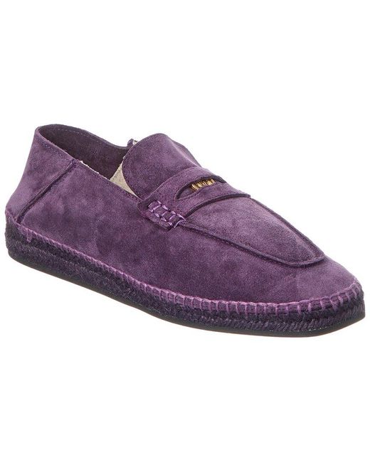 Bally Purple Kolby Suede Espadrille