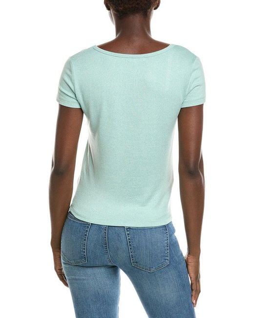 Z Supply Blue Flower Market Soft Knit T-Shirt