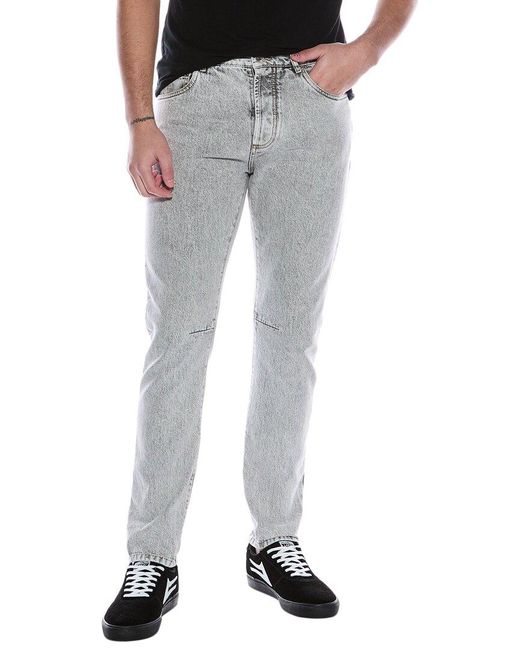Brunello Cucinelli Gray Light Wash Jean for men