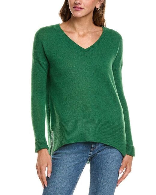 Philosophy Green Oversized V-Neck Sweater